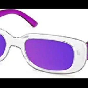 Rectangle Sunglasses for Women, Purple Trendy Retro Women Sunglasses